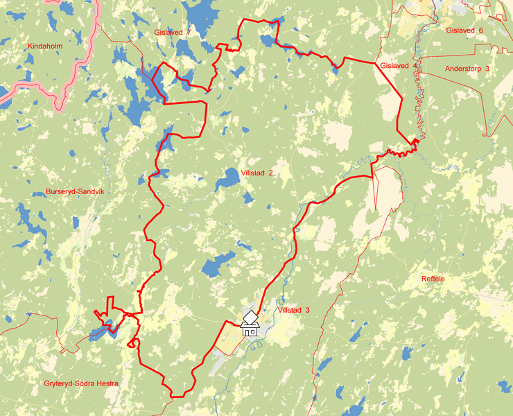 Karta över Villstad  2