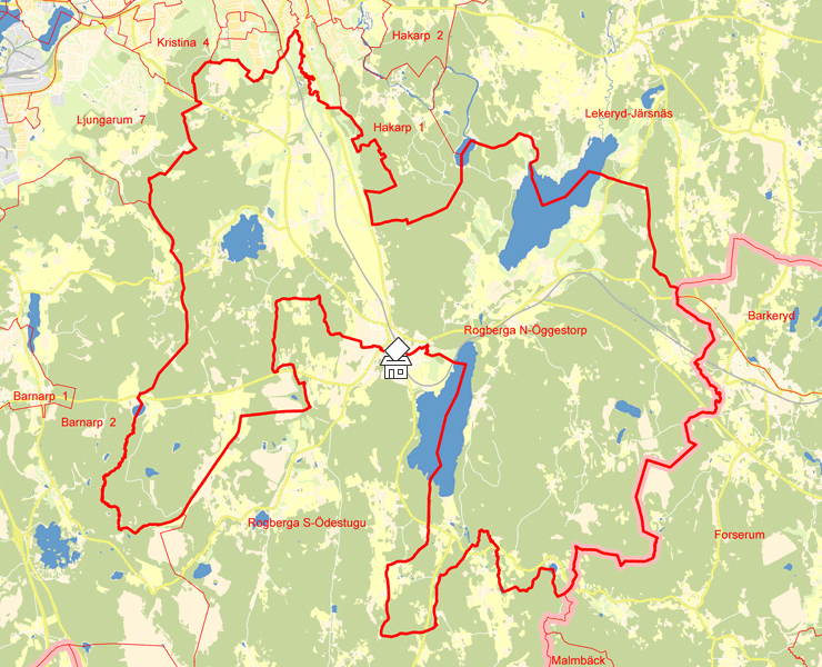 Karta över Rogberga N-Öggestorp