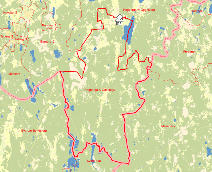 Karta över Rogberga S-Ödestugu
