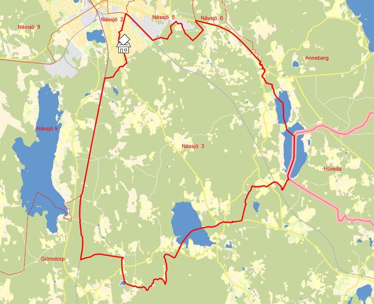 Karta över Nässjö  3