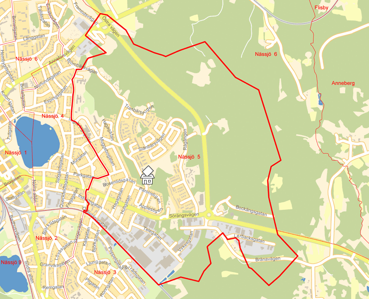 Karta över Nässjö  5