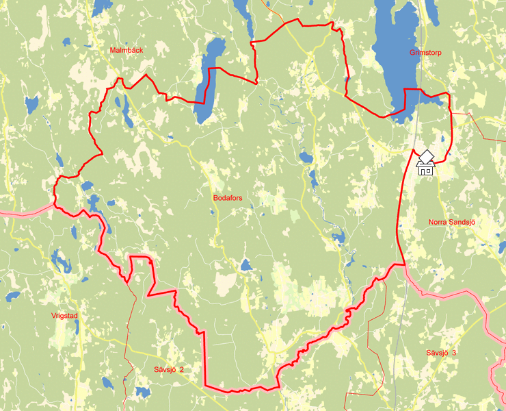 Karta över Bodafors