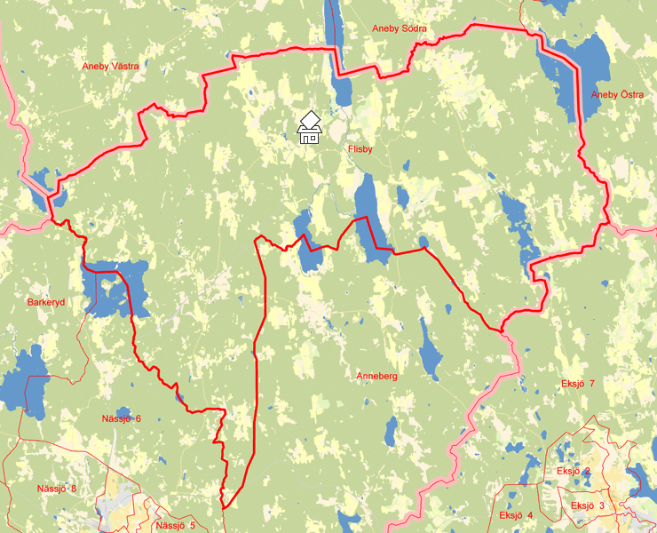 Karta över Flisby
