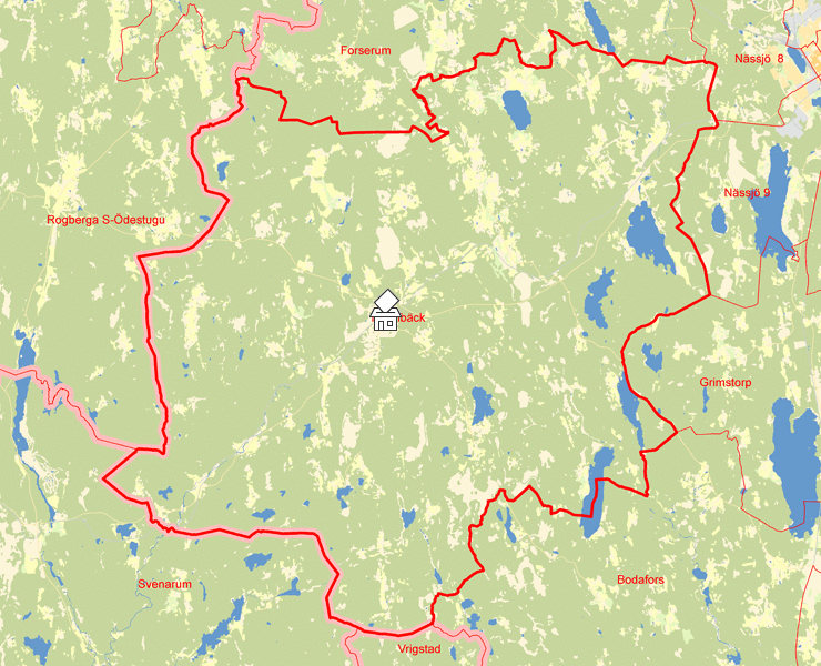 Karta över Malmbäck