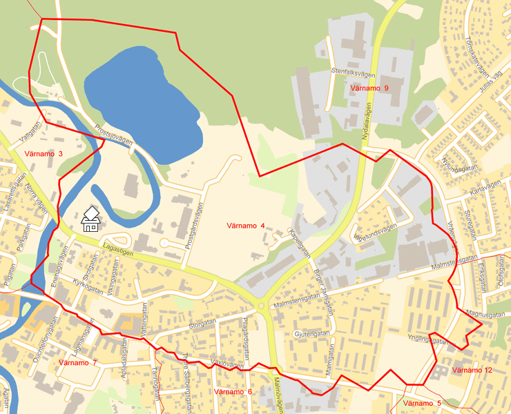 Karta över Värnamo  4