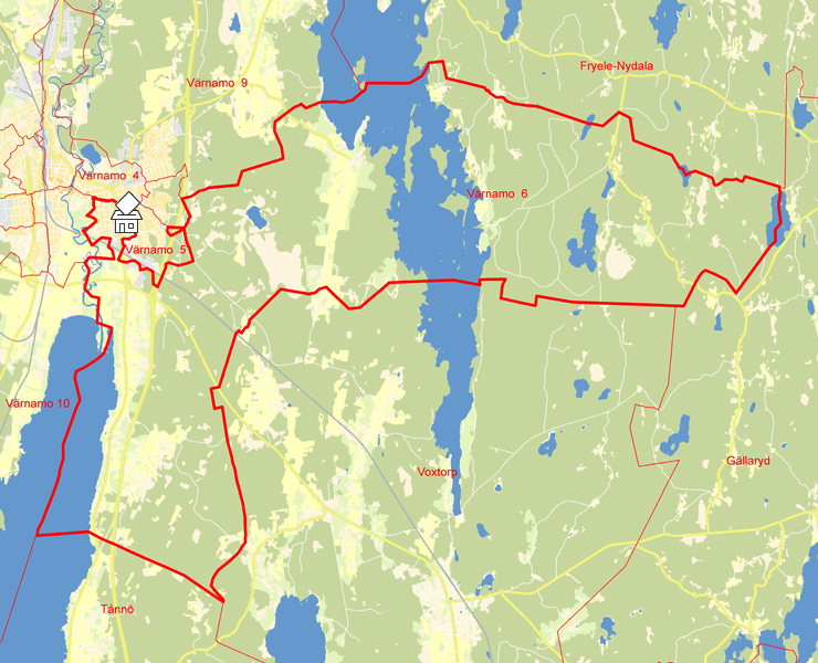 Karta över Värnamo  6