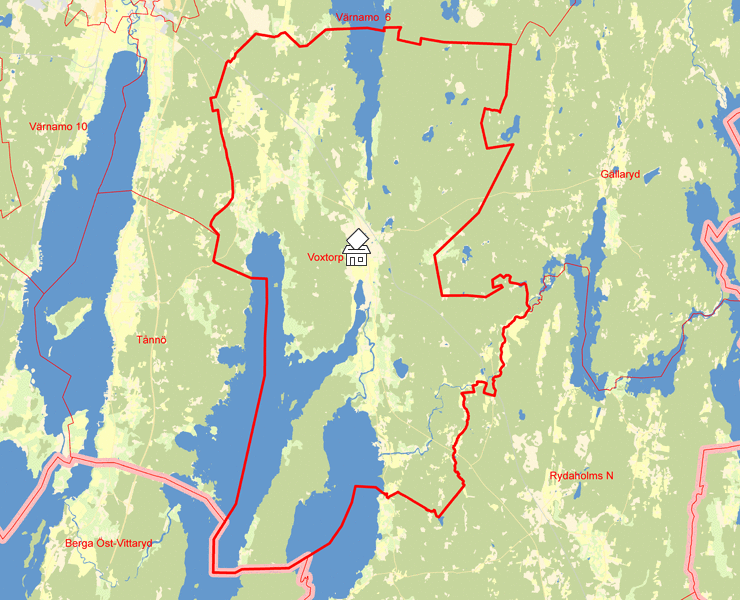 Karta över Voxtorp