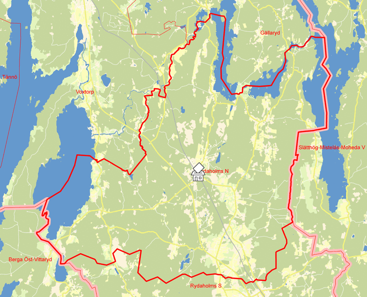 Karta över Rydaholms N