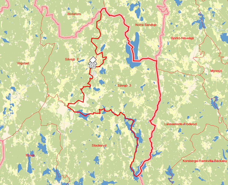 Karta över Sävsjö  3