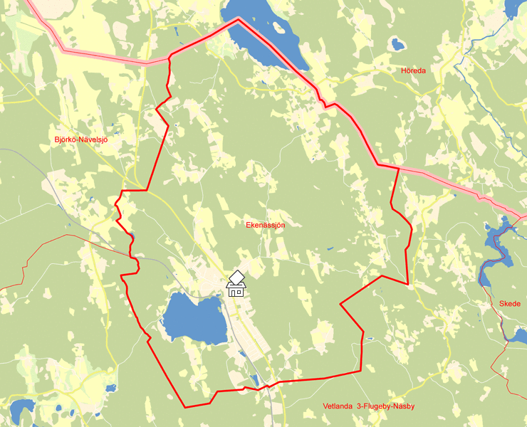 Karta över Ekenässjön