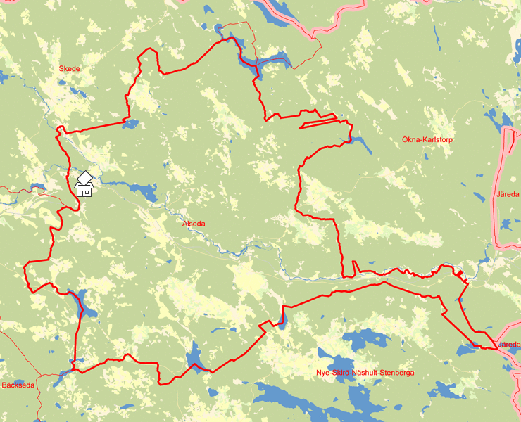 Karta över Alseda