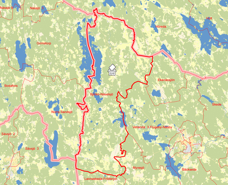 Karta över Björkö-Nävelsjö