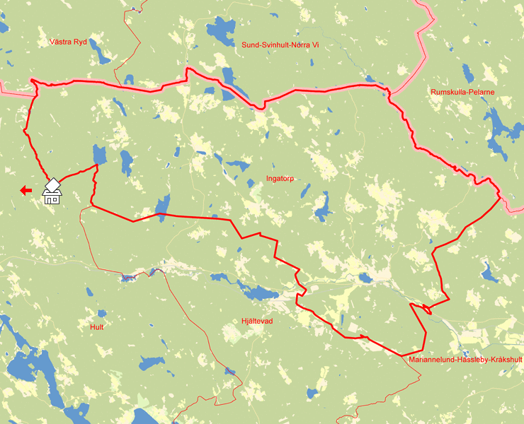 Karta över Ingatorp