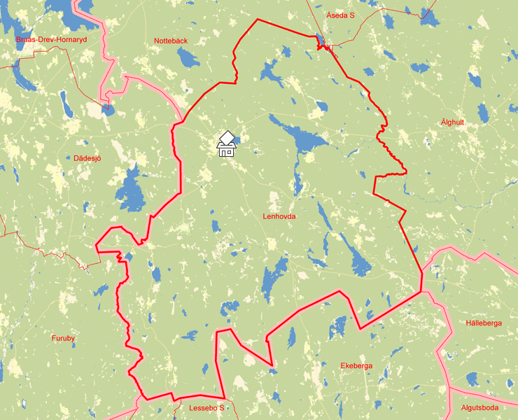 Karta över Lenhovda
