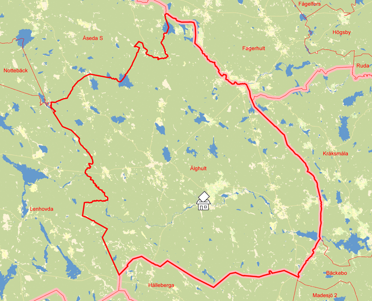 Karta över Älghult