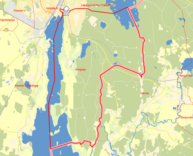 Karta över Aringsås