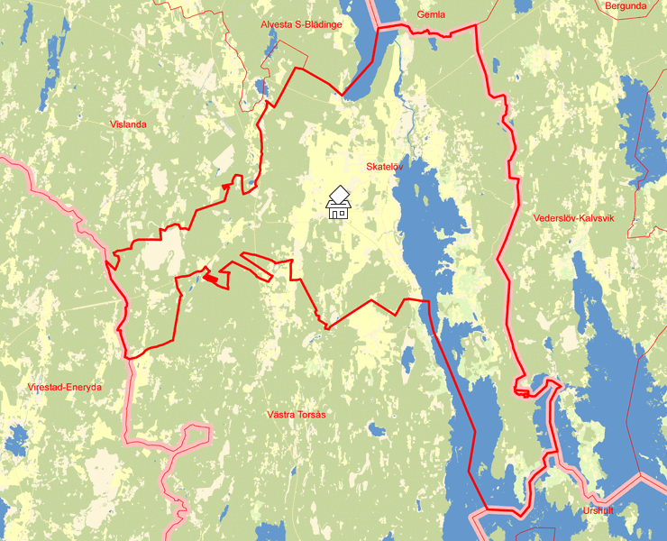 Karta över Skatelöv