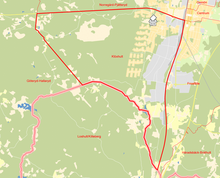 Karta över Klöxhult