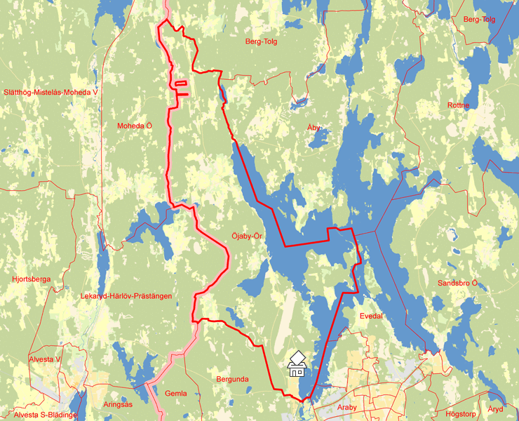 Karta över Öjaby-Ör