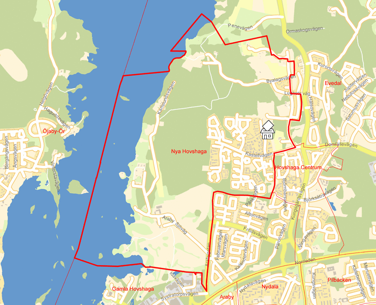 Karta över Nya Hovshaga