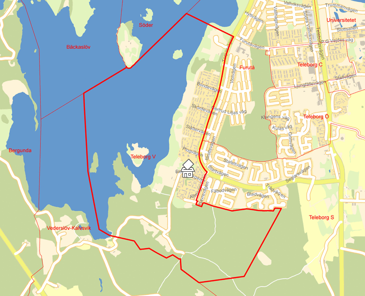 Karta över Teleborg V