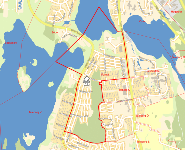 Karta över Furutå