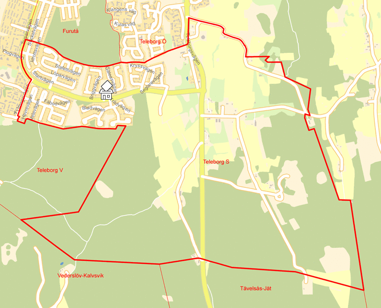 Karta över Teleborg S