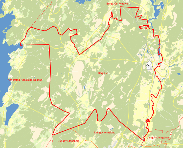 Karta över Berga V