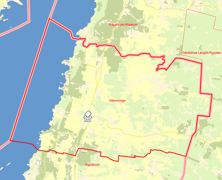 Karta över Glömminge