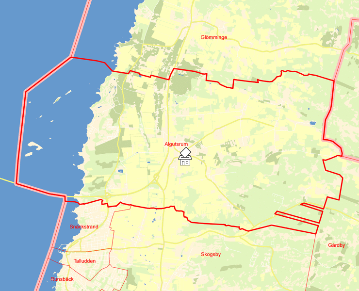 Karta över Algutsrum