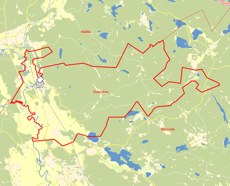 Karta över Rosenfors
