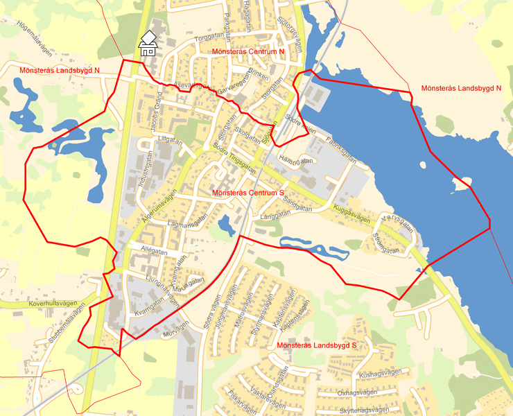 Karta över Mönsterås Centrum S