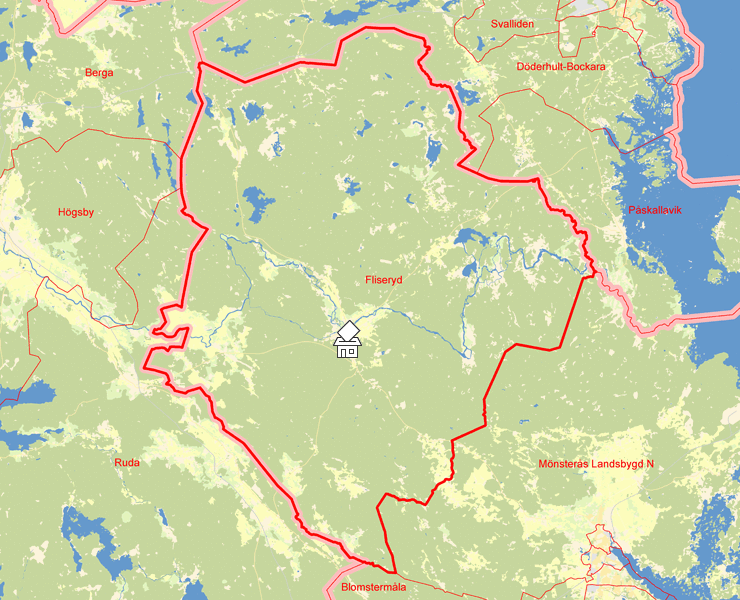 Karta över Fliseryd