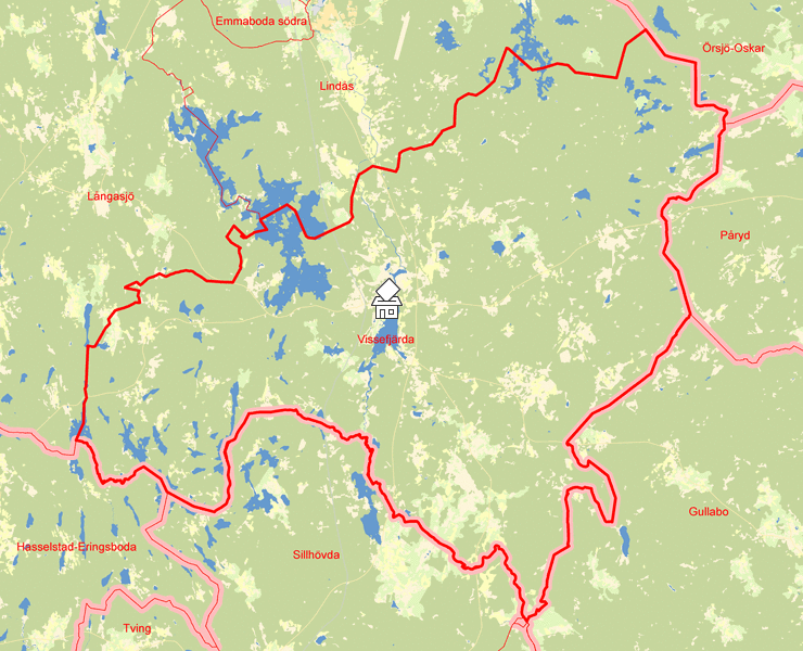 Karta över Vissefjärda