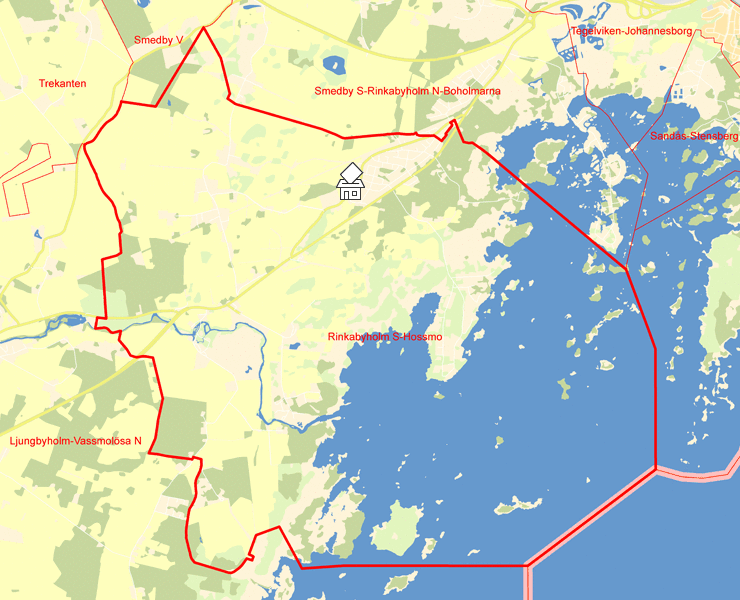Karta över Rinkabyholm S-Hossmo