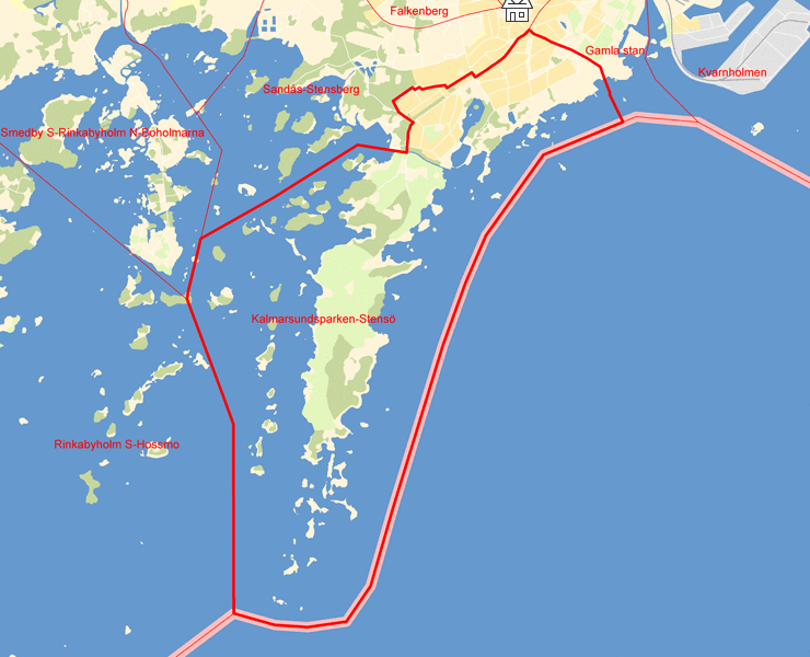 Karta över Kalmarsundsparken-Stensö