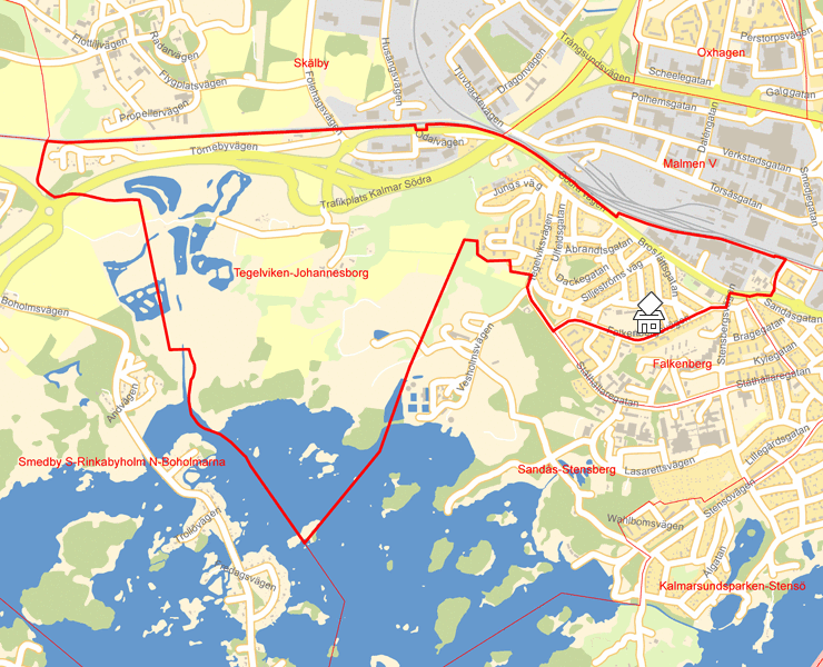 Karta över Tegelviken-Johannesborg