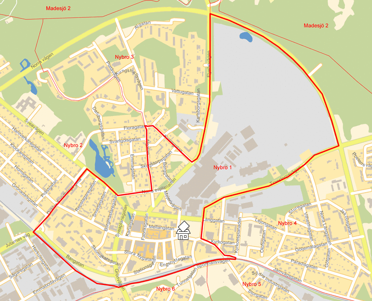 Karta över Nybro 1