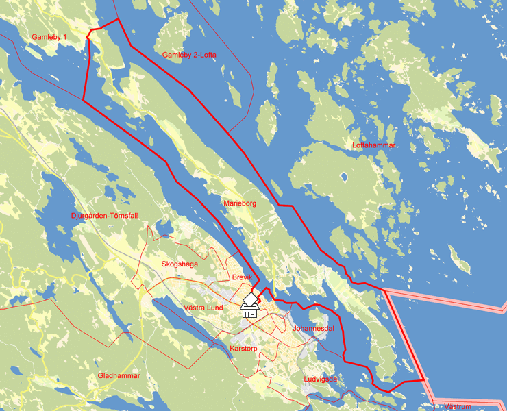 Karta över Marieborg