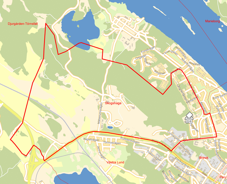Karta över Skogshaga