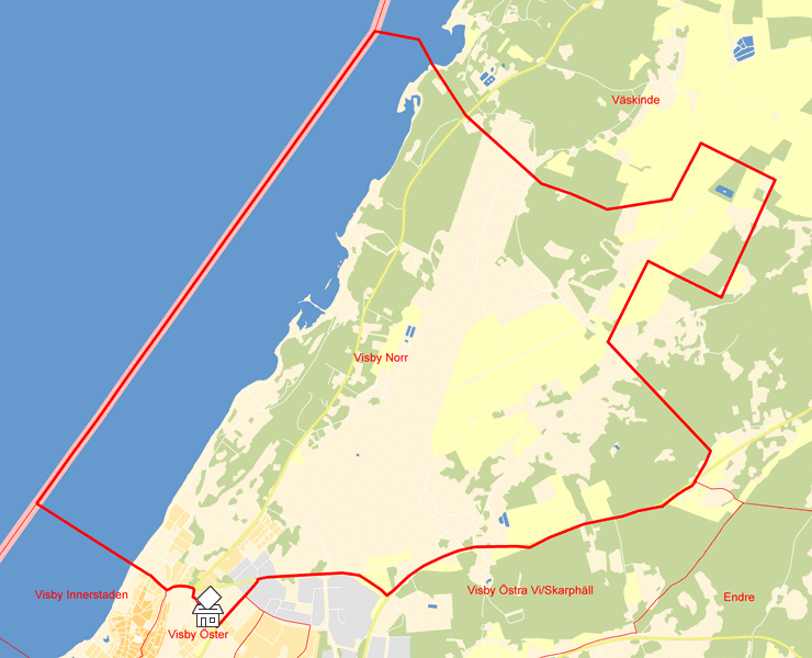 Karta över Visby Norr