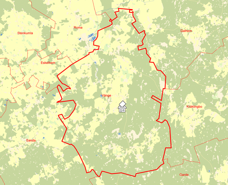 Karta över Vänge
