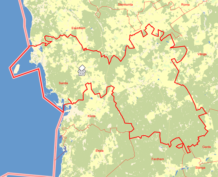 Karta över Sanda