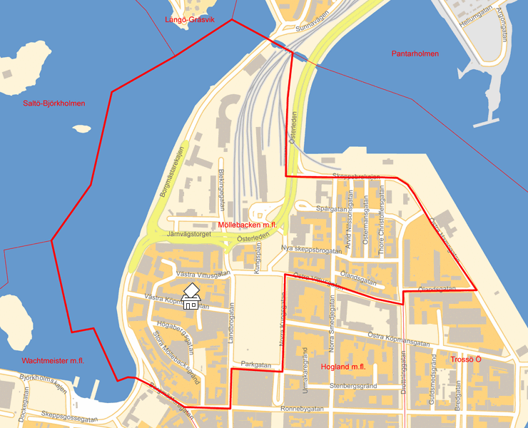 Karta över Möllebacken m.fl.
