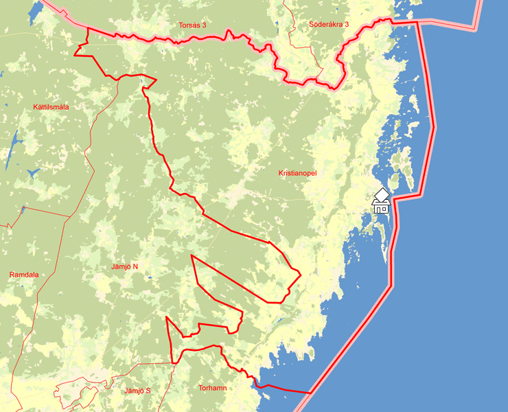 Karta över Kristianopel