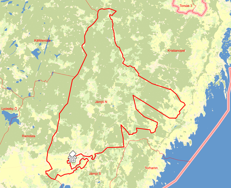 Karta över Jämjö N