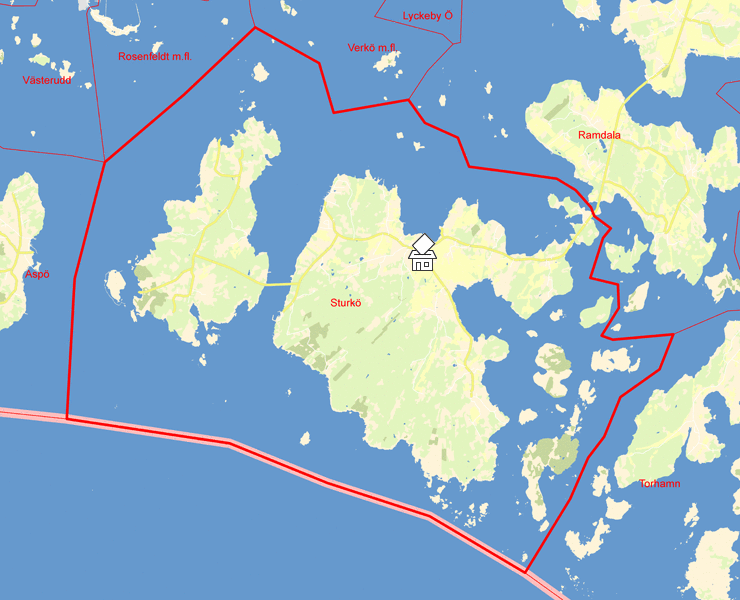 Karta över Sturkö