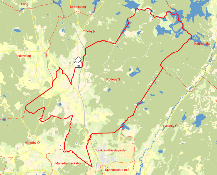 Karta över Rödeby S