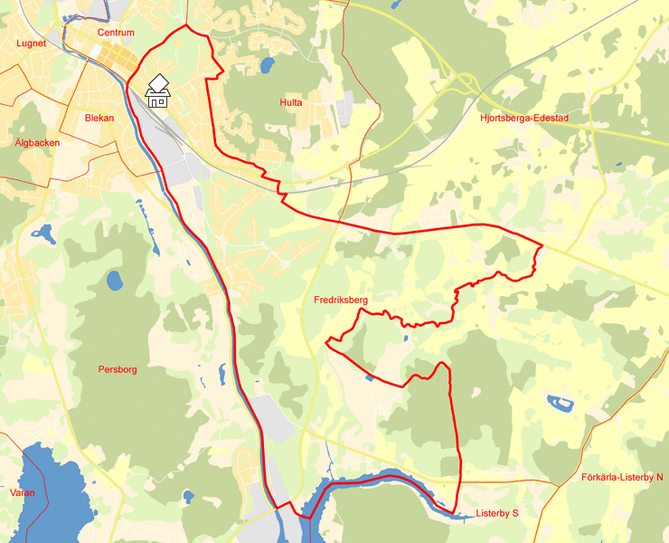 Karta över Fredriksberg