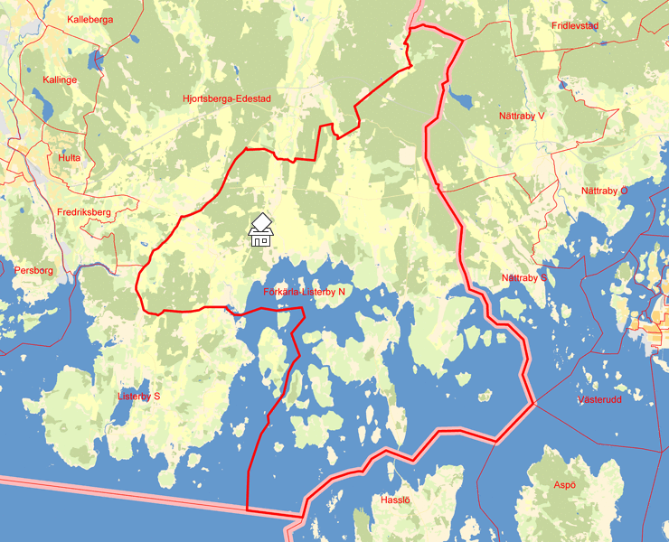 Karta över Förkärla-Listerby N